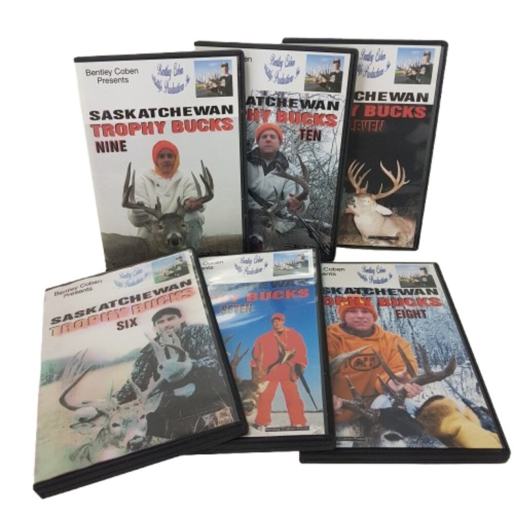 Lot of 6 Hunting DVDs Bently Coben Saskatchewan Trophy Bucks #6, 7, 8, 9, 10, 11